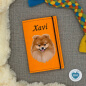 Mobile Preview: Impfpasshülle Hund Spitz orange